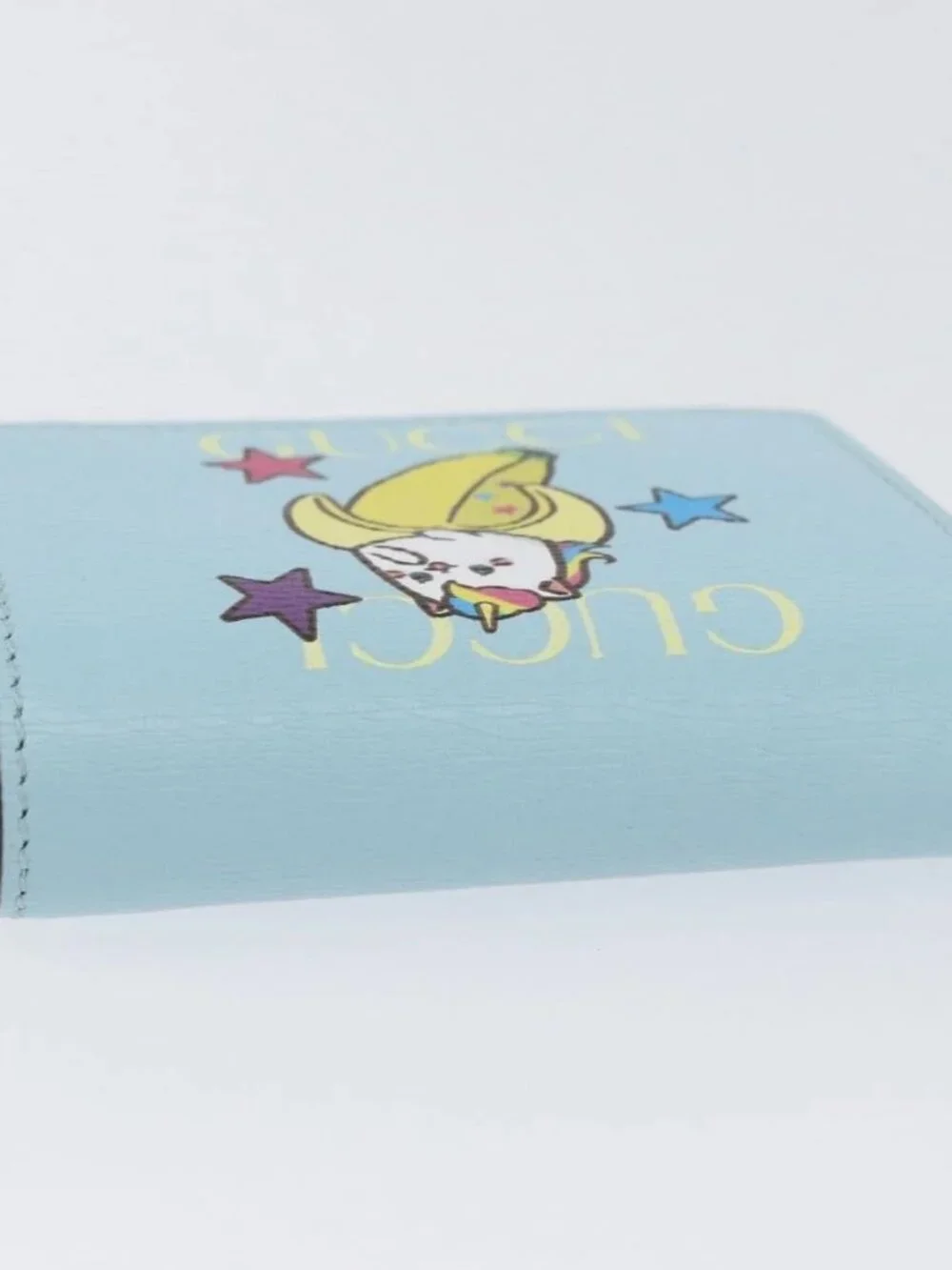 GUCCI Bananya Collaboration Compact Wallet Light Blue 701009 2067 Auth 171852M
